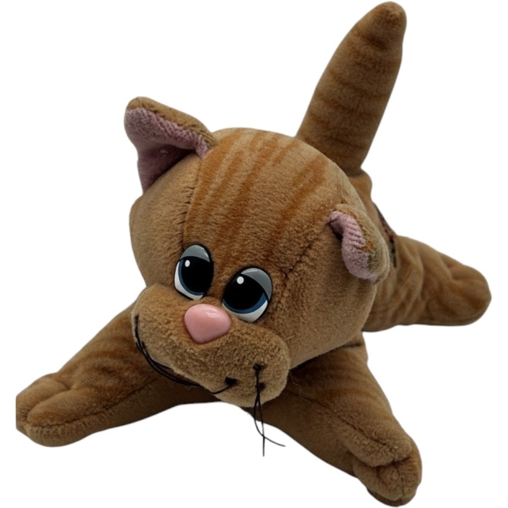Tonka Pound Pur-r-ries Plush Cat Vintage 8" Orange Tabby Kitten PP Heart Logo‎